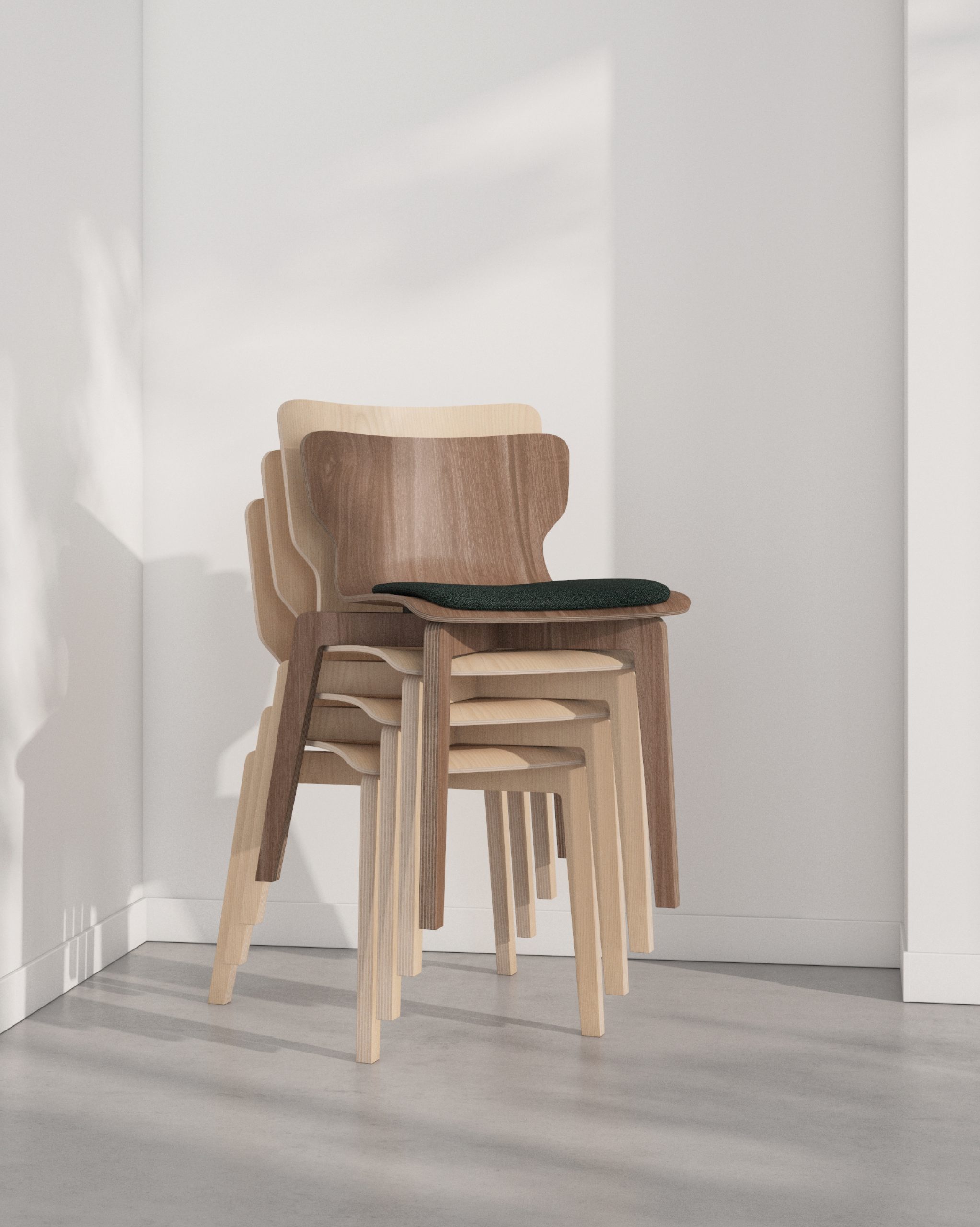 Chaise empilable - chaise bois français - chaise éco conception