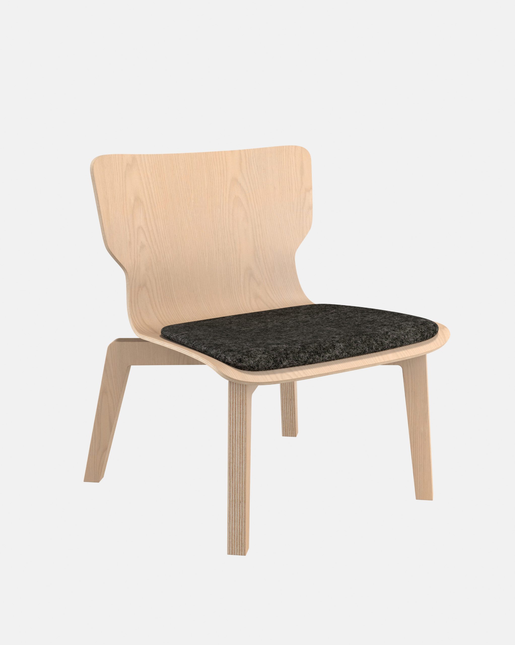 Chauffeuse Petit fauteuil en bois naturel et tissu recyclé - lobby, chambre, accueil