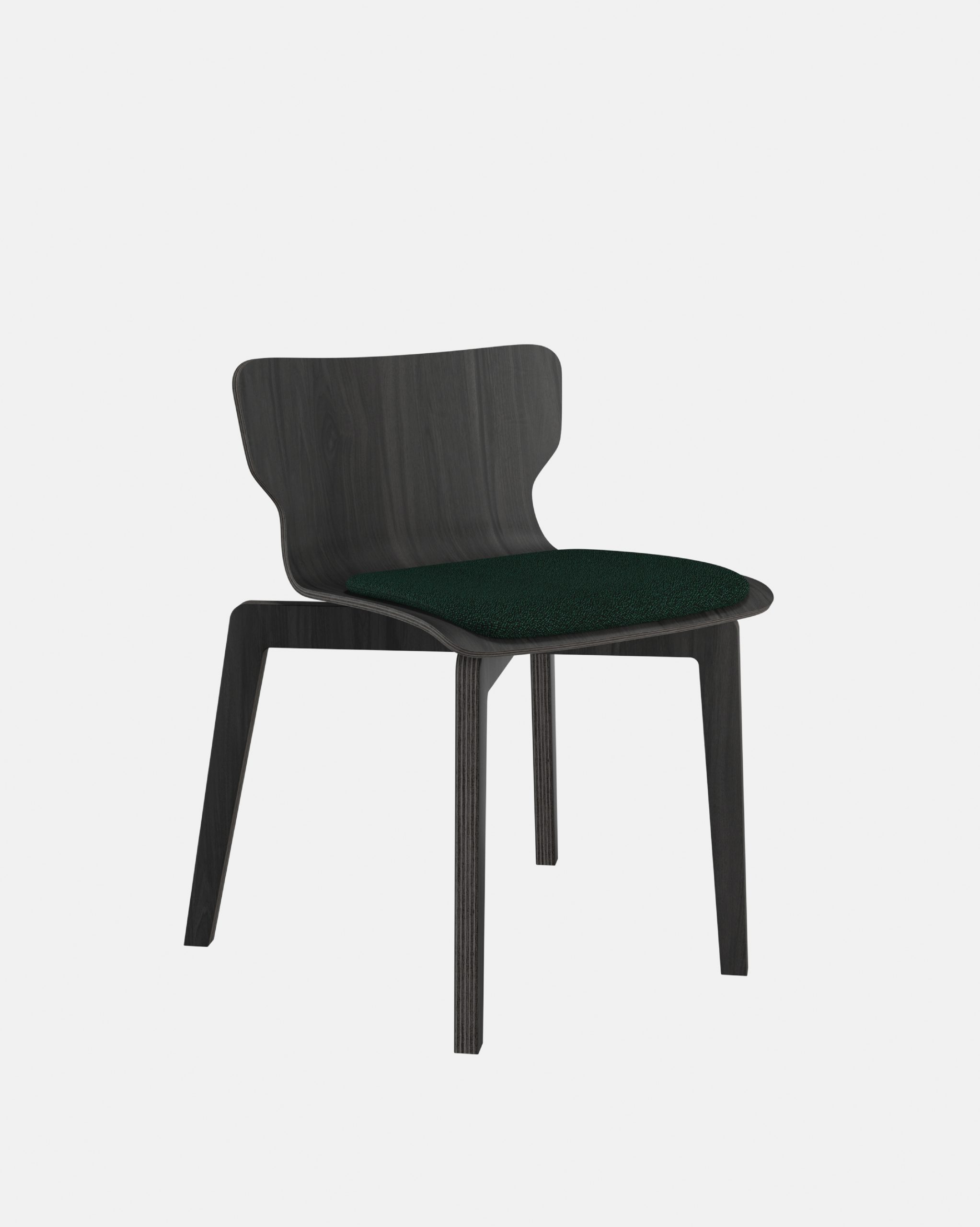 Chaise empilable, chaise bois français noir, chaise éco conception